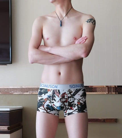 New Ice Silk Men's Thin Breathable Boxer Pants