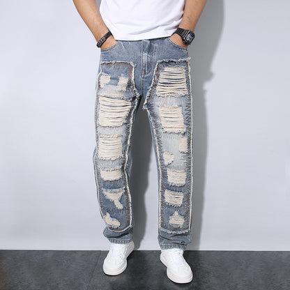 Gerade Faltenresistente Lockere Casual Jeans für Herren