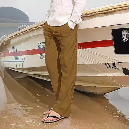Men's Solid-color Lightweight Casual Loose-fitting Versatile Trousers