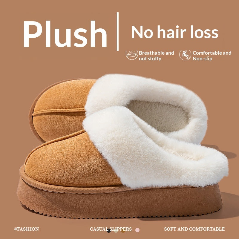 Indoor Warm Anti-slip Thick Sole Deodorant Couple Cotton Slippers