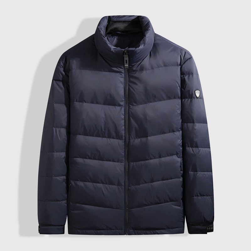 Autumn And Winter Men's Stand-up Collar Warm Down Jacket