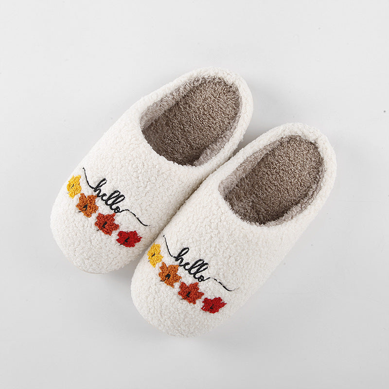 Women's Warm Winter Cotton Slippers With Thick Soft Sole And Anti-Slip