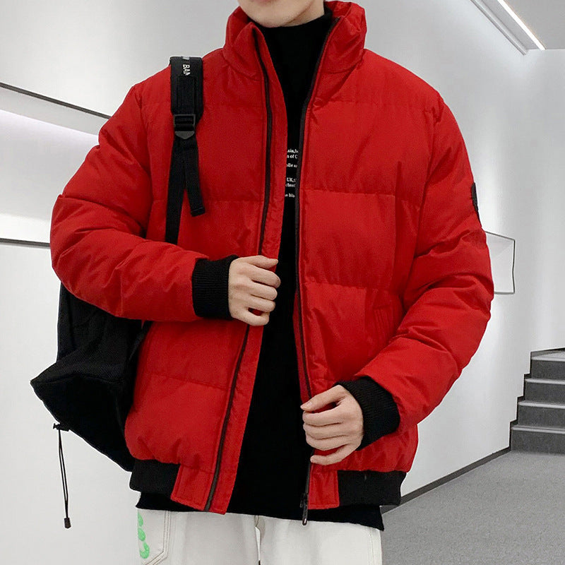 Thick, Warm, Simple Cotton-padded Jacket For Men