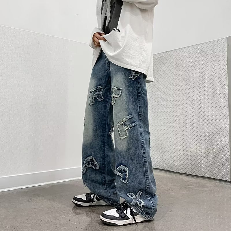 Loose Retro Casual Wide-Leg-Hose