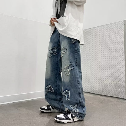 Loose Retro Casual Wide-Leg-Hose