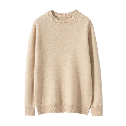 High-end Men's Round Neck Solid Color Sweater