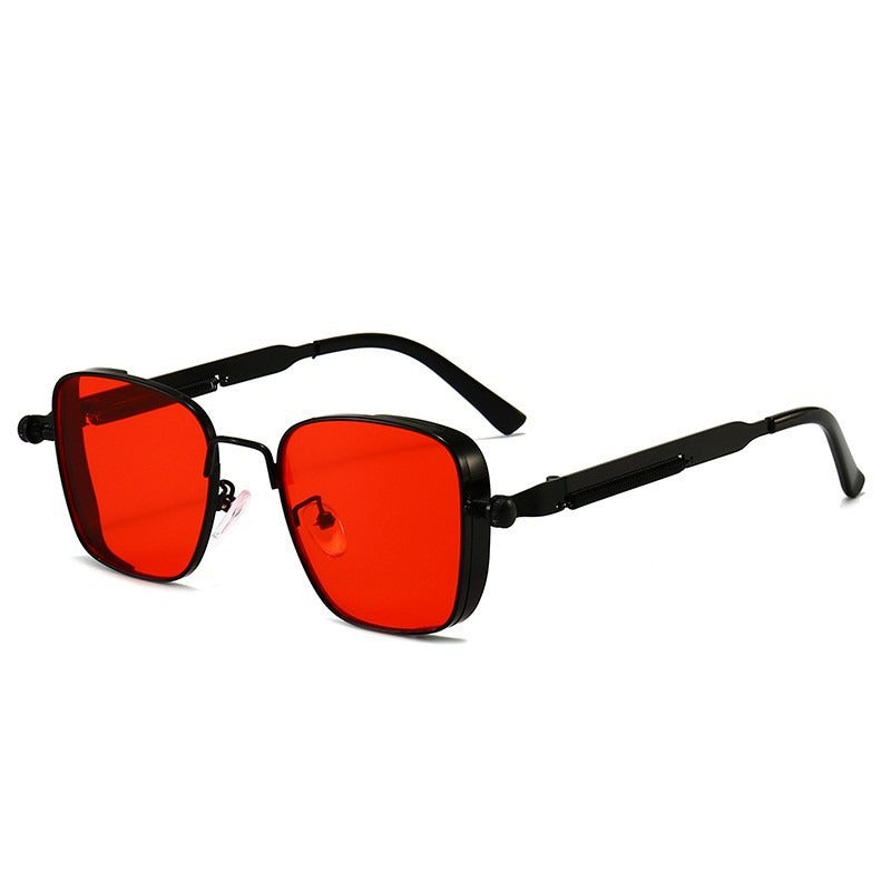Quadratische Vintage-Sonnenbrille im Hip-Hop-Stil – Robustes Metallgestell – UV400 Schutz & Personalisierbare Farben