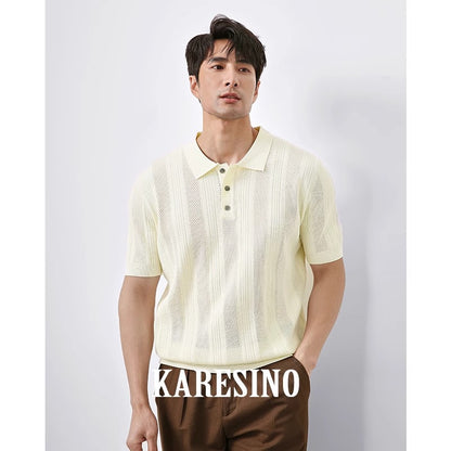 Ausgehöhltes Ansteck-Strick Herrenmode