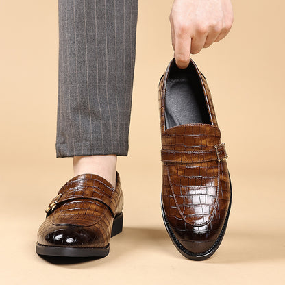 Stilvolle Herren-Slipper aus geprägtem Rindsleder