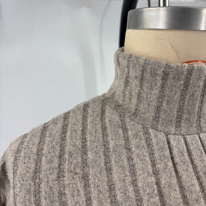 Women's Turtleneck Mini Dress - Slim Fit Long Sleeve Spring Fall Dress, Lightweight Basic