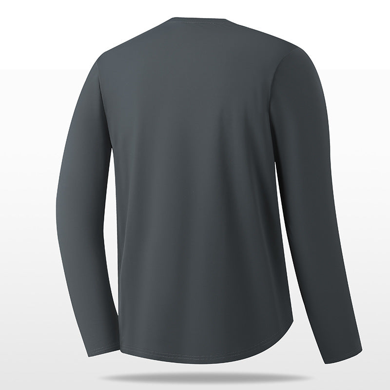 Non-deformed Solid Color Long Sleeve T-shirt