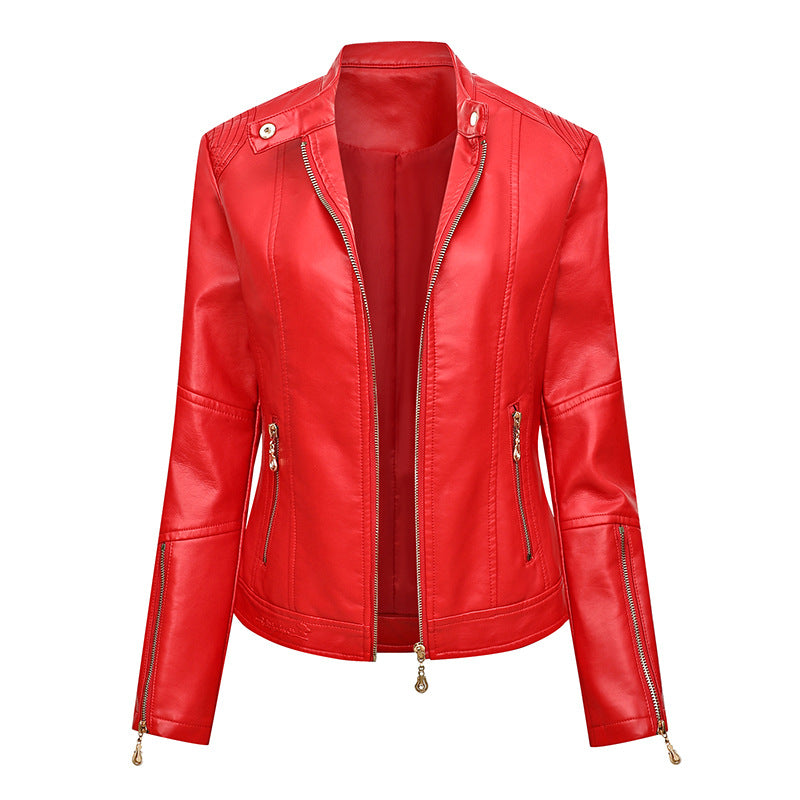 New Women's PU Leather Jacket