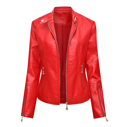 New Women's PU Leather Jacket