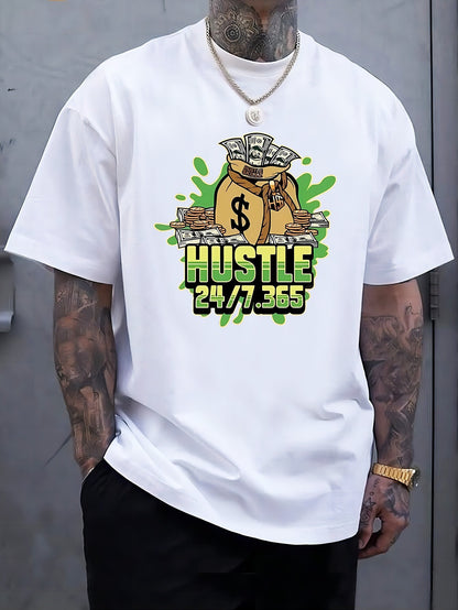 Bedrucktes Herren Sommer Casual Kurzarm Atmungsaktives T-Shirt