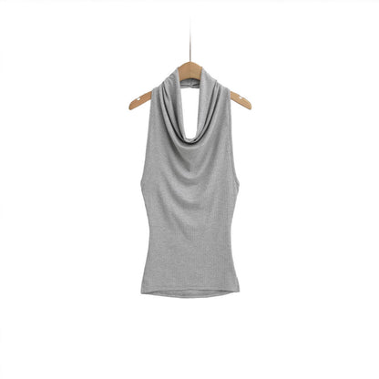 Slim-Fit Top mit Wasserfallausschnitt