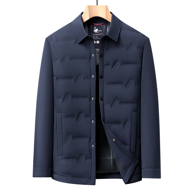 Lightweight Mens Short Down Jacket Thickened Warm Business Casual Coat For Autumn Winter