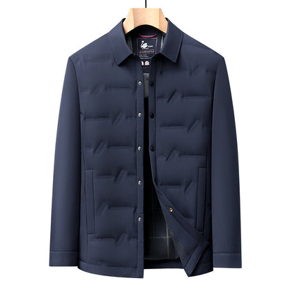 Lightweight Mens Short Down Jacket Thickened Warm Business Casual Coat For Autumn Winter