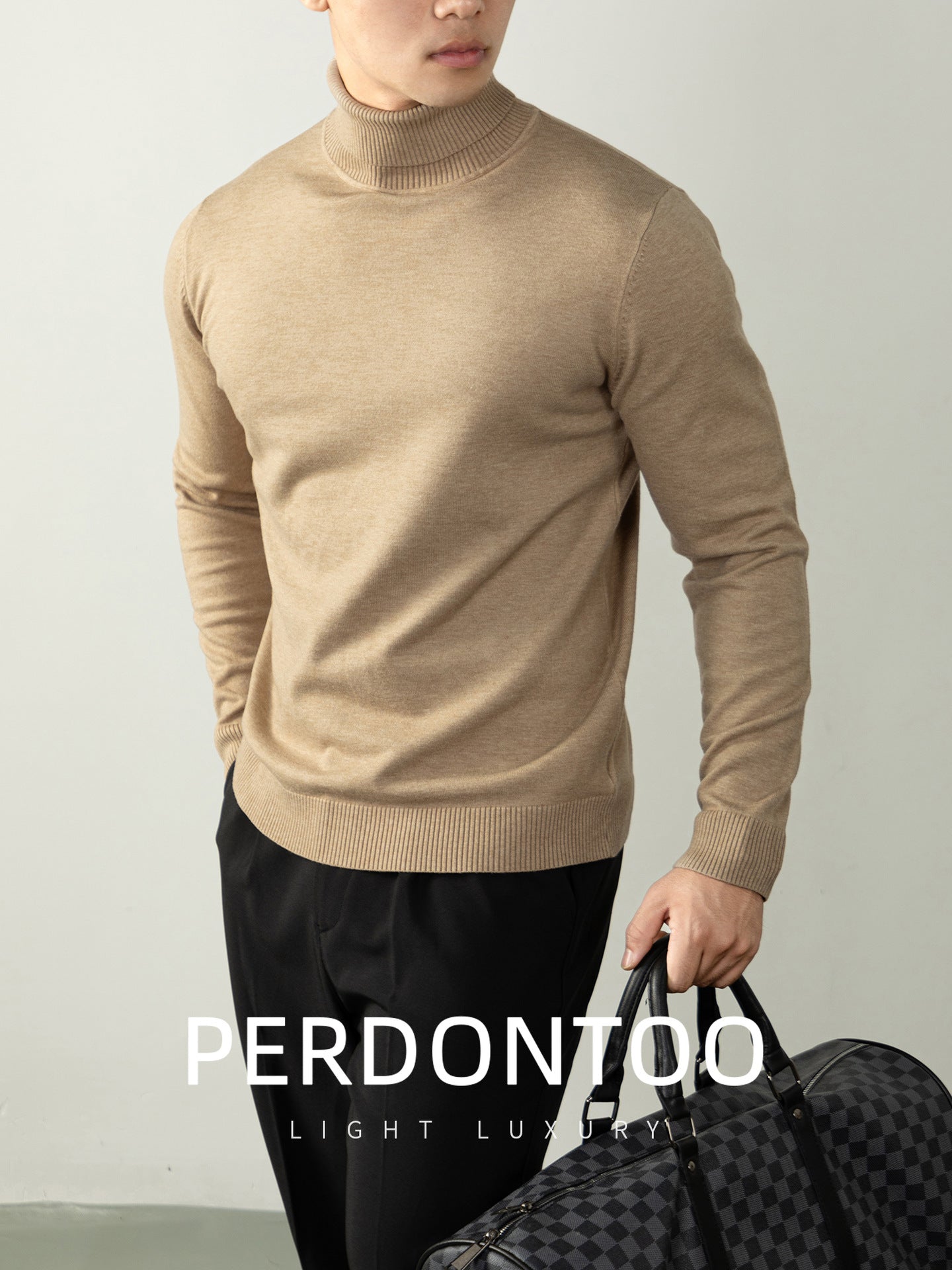 Thickened Men's Turtleneck Thermal Knitwear For Autumn And Winter