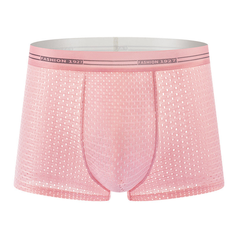 Men's Fashionable Mesh Breathable Ice Silk Underwear