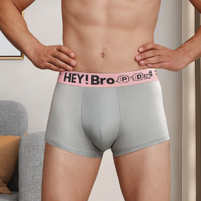 Pure Cotton Simple Contrast Color Men's Boyshorts