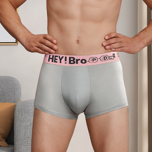 Pure Cotton Simple Contrast Color Men's Boyshorts